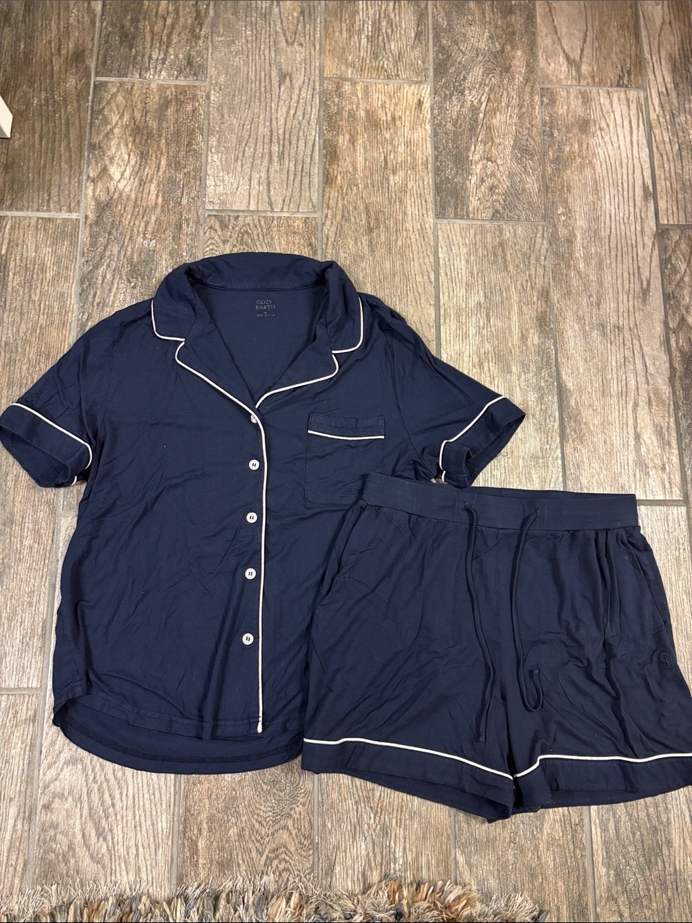 Cozy Earth Bamboo Short Sleeve Pajama Set Size Small